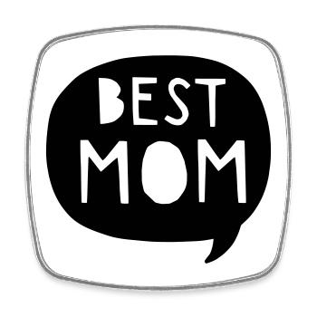 Best Mom - Best Mom - Mommy - Mom - Mother's Day - Square fridge magnet - white - Front