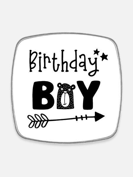 Birthday Boy - Boys Birthday Birthday Party - Square fridge magnet - white