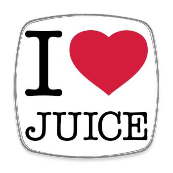I LOVE JUICE Saft - Viereckiger Kühlschrankmagnet - Weiß - Vorne