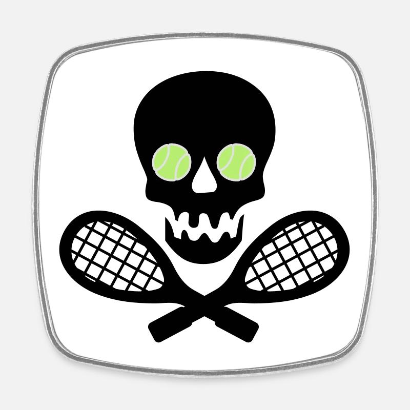 tennis - Viereckiger Kühlschrankmagnet - Weiß