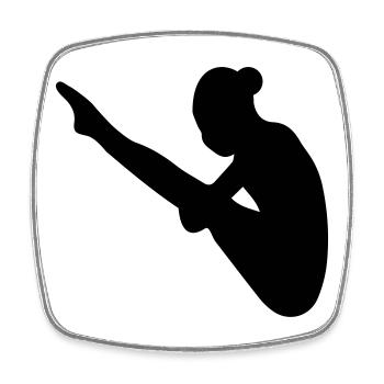 High diving - Square fridge magnet - white - Front
