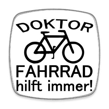 Doktor Fahrrad Radfahrer Spruch Geschenk Medizin - Viereckiger Kühlschrankmagnet - Weiß - Vorne