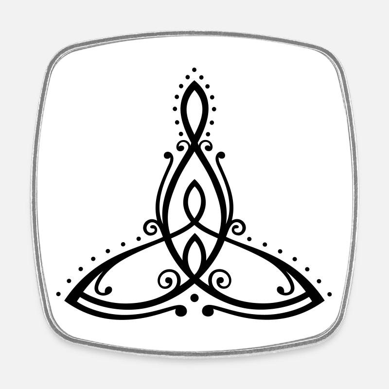 Symbole celtique, mère de deux enfants. - Magnet carré - blanc