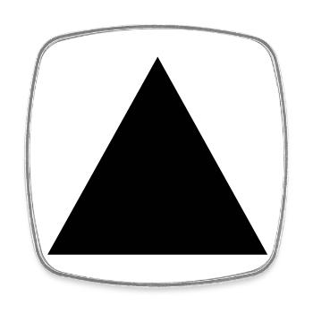 hipster triangle shape - Square fridge magnet - white - Front
