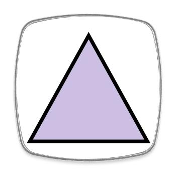 hipster triangle dreieck form - Viereckiger Kühlschrankmagnet - Weiß - Vorne