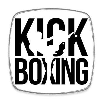 kick boxing kickboxen - Viereckiger Kühlschrankmagnet - Weiß - Vorne