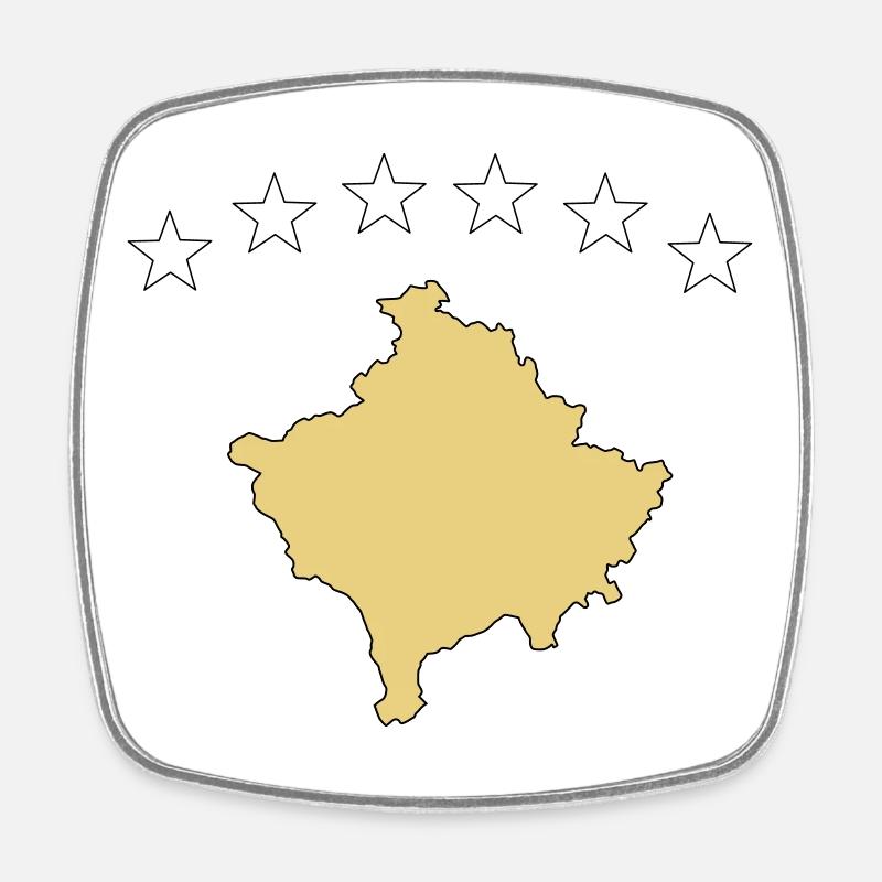 kosovo - Viereckiger Kühlschrankmagnet - Weiß