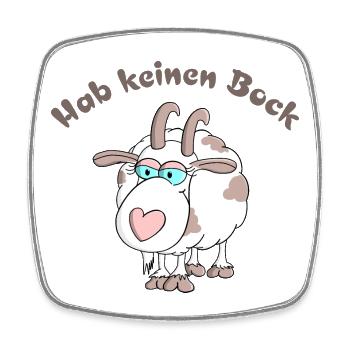 Kein Bock - Viereckiger Kühlschrankmagnet - Weiß - Vorne