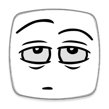 srsly - Square fridge magnet - white - Front