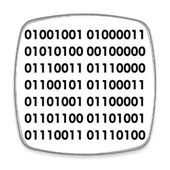 ICT-Spezialist für Binärdateien. Software Humor Shirt # - Viereckiger Kühlschrankmagnet - Weiß - Vorne