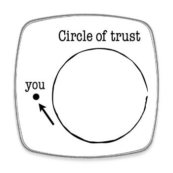 circle of trust - Square fridge magnet - white - Front