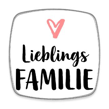 Familie Lieblingsfamilie Liebe Herz Geschenk - Viereckiger Kühlschrankmagnet - Weiß - Vorne