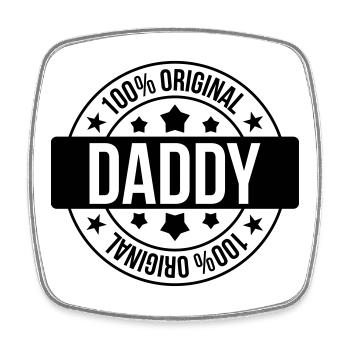 Daddy - Square fridge magnet - white - Front
