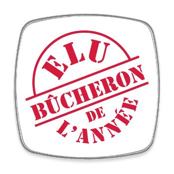 Bûcheron - Magnet carré - blanc - Devant