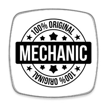 Mechanic ! - Viereckiger Kühlschrankmagnet - Weiß - Vorne