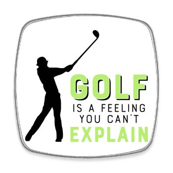 Le golf - Magnet carré - blanc - Devant