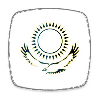 Kazakhstan Adler noble - Square fridge magnet - white - Front