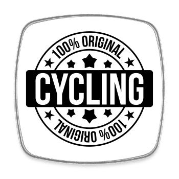 Cyclisme / Cycliste / Vélo / VTT / BMX - Magnet carré - blanc - Devant