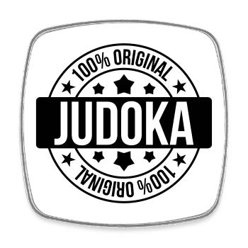 Judo / Judoka / Sport / Fight / Fighter / Strong - Square fridge magnet - white - Front