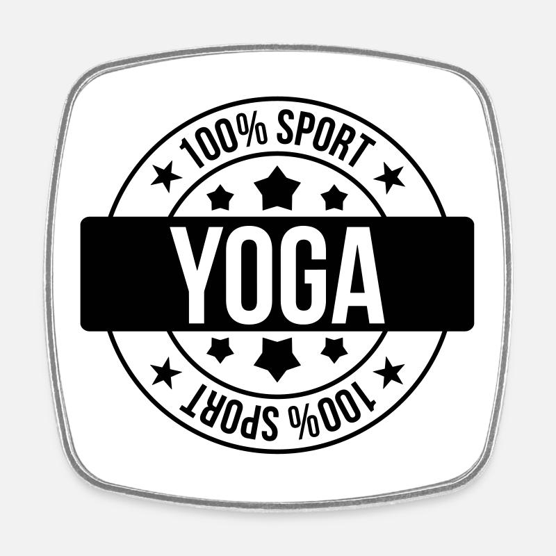 Yoga / Yogi / Bouddhisme / Bouddhiste - Magnet carré - blanc