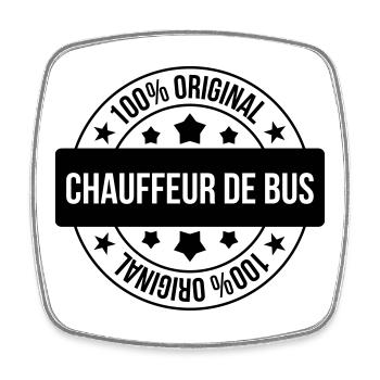 Bus Driver / Busfahrer / Autocar / Autobus / Job - Square fridge magnet - white - Front