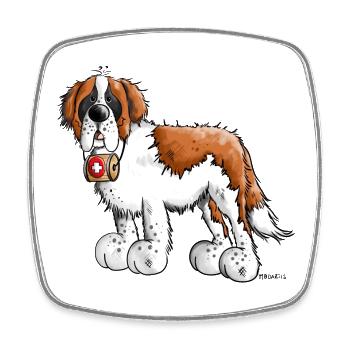 Saint Bernard - Square fridge magnet - white - Front