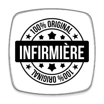 Infirmière / Infirmier / Hôpital / Médecine / - Magnet carré - blanc - Devant