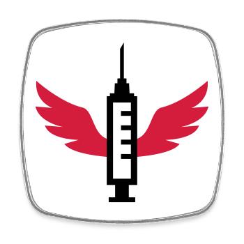 Infirmière / Infirmier / Hôpital / Médecine / - Magnet carré - blanc - Devant