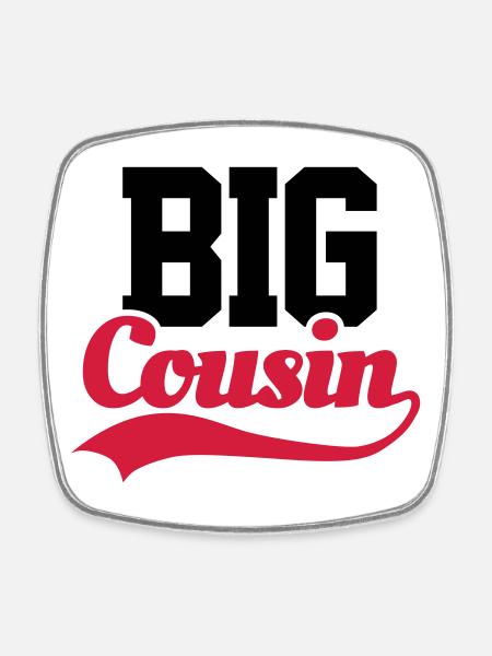 Big Cousin - Viereckiger Kühlschrankmagnet - Weiß