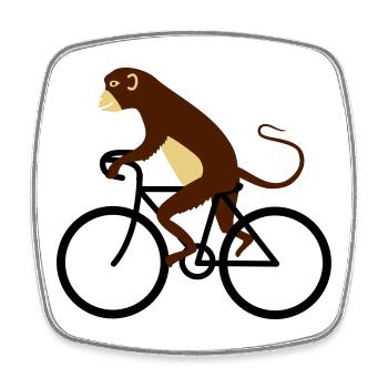 bike - Square fridge magnet - white - Front