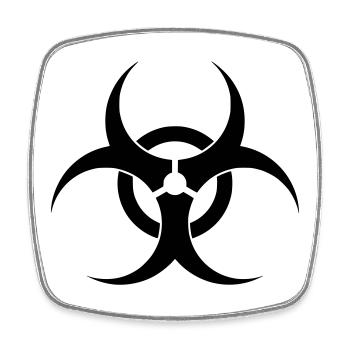 Bio - Viereckiger Kühlschrankmagnet - Weiß - Vorne