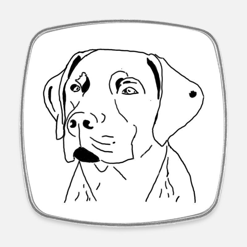 Labrador - Square fridge magnet - white