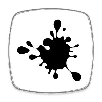 splash, paint splash, splash, blob # - Square fridge magnet - white - Front