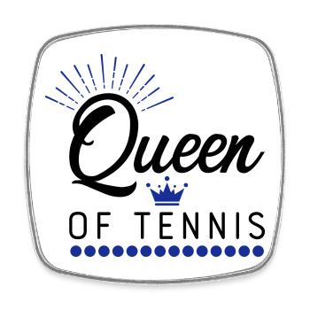 tennis - Magnet carré - blanc - Devant