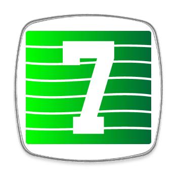 Green Stripe-7 Contrast Design - Square fridge magnet - white - Front