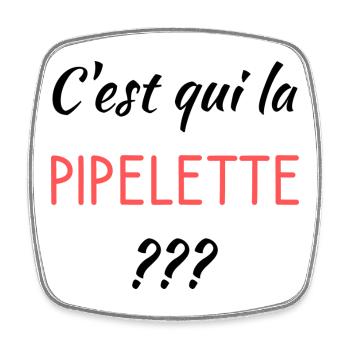 C'est qui la pipelette - Magnet carré - blanc - Devant