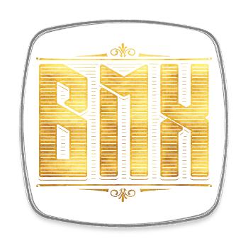 BMX / Bmx / BMX Bike Bike / BMX Riding - Magnet carré - blanc - Devant