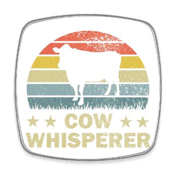 Cow cows - Square fridge magnet - white - Front