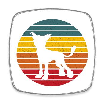 Dog Chinese Hound - Square fridge magnet - white - Front