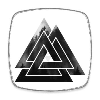 Valknut Wikinger Symbol - Viereckiger Kühlschrankmagnet - Weiß - Vorne