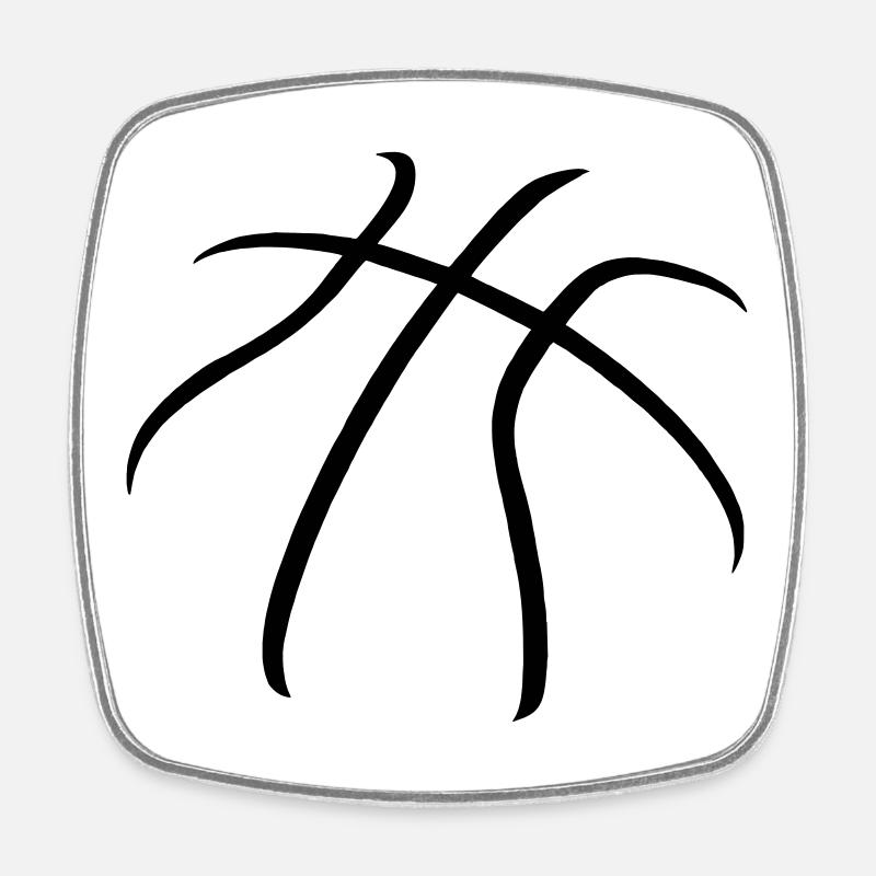 basket - Viereckiger Kühlschrankmagnet - Weiß