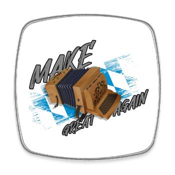 Make Ziach GREAT AGAIN | ZiachON! - Viereckiger Kühlschrankmagnet - Weiß - Vorne