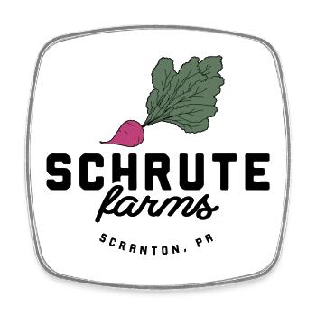 Betteraves Schrute Farms - Magnet carré - blanc - Devant