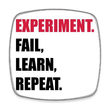 science - Square fridge magnet - white - Front