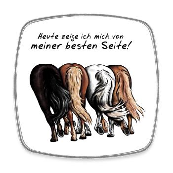 Beste Seite zeigen! - Viereckiger Kühlschrankmagnet - Weiß - Vorne