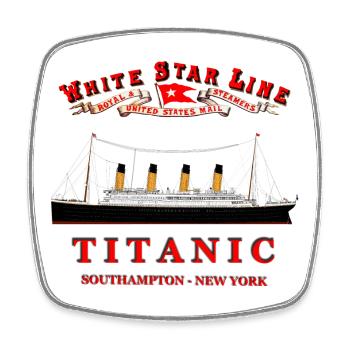 TITANIC CREATION Louis RUNEMBERG © Adagp - Square fridge magnet - white - Front