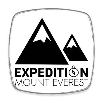 Expedition Mount Everest - Square fridge magnet - white - Front