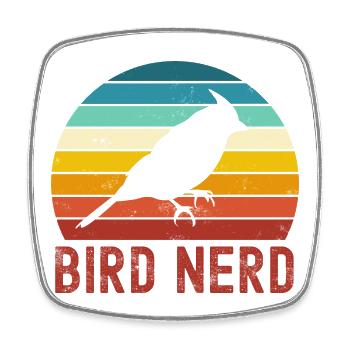 Bird Birds - Square fridge magnet - white - Front