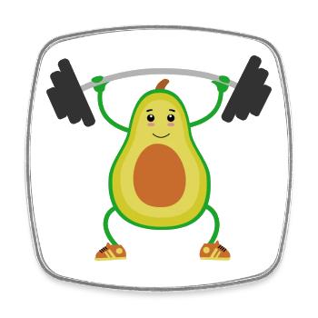 Power Vegan Vegetarian Health Power - Square fridge magnet - white - Front