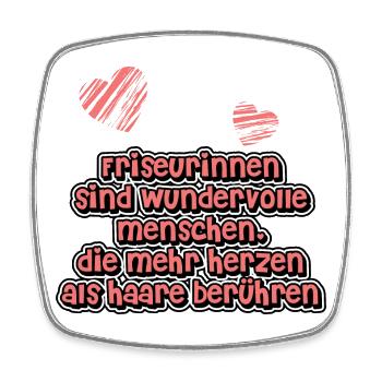 Friseurinnen sind wundervolle Menschen, die mehr.. - Viereckiger Kühlschrankmagnet - Weiß - Vorne